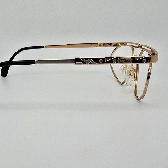 Cazal Mod 256 Col 963 Gold Silver Aviator Sunglasses Frame w/ Case Germany 57mm - Picture 6 of 15